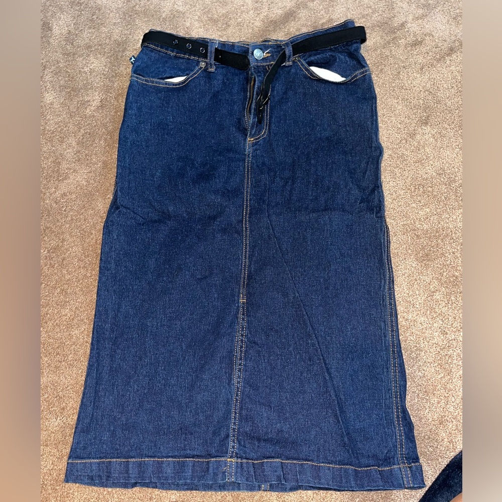 Tyte Jeans Dark Blue Pencil Skirt Sz 4-8